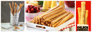 Churros served with fruit for entertaining ideas by Original Golden Churros